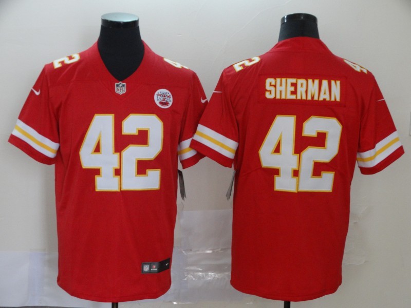 Men's Kansas City Chiefs Anthony Sherman #42 Red Jersey